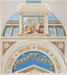 Lunette and Vault Field with the Building of the Ark. 1774