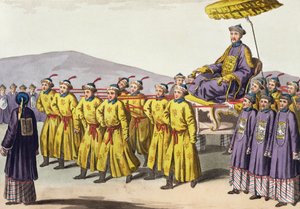 Emperor Chien Lung carried in Triumph, plate 18 from Le Costume Ancien et Moderne