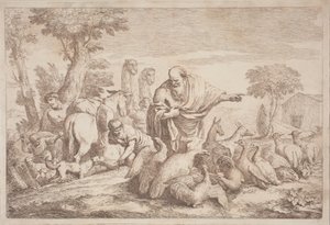 Noah Leading the Animals to the Ark by Gaetano Zompini, after Giovanni Benedetto Castiglione