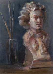 Bust of Beethoven with Paint Brushes by Gail Schulman