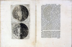 Leaf of book Sidereus Nuncius (Sidereal Messenger) by Galileo Galilei, 1610