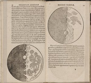 Leaf of book Sidereal Messenger by Galileo Galilei, 1610 by Galileo Galilei