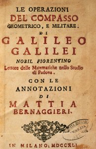 Title Page of Operations of the Geometric and Military Compass by Galileo Galilei by Galileo Galilei