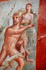 (Detail) of a Fresco from the College or Sacellum des Augustales, Herculaneum by Gallo Roman
