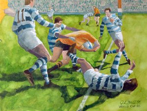 Rugby Match: Australia v Argentina in the World Cup, 1991