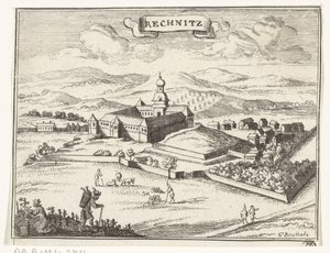 View of Rechnitz (series title: Topographical Images of Austria, Hungary, and the Balkans) by Gaspar Bouttats