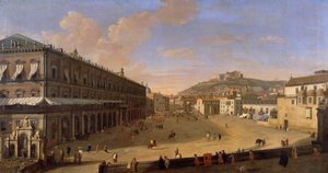 Palace square in Naples by Gaspar van Wittel