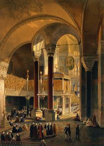 Haghia Sophia, Plate 8: The Imperial Gallery and Box, Engraved by Louis Haghe