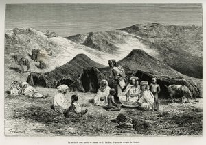 The Nezla of My Guide (engraving by G. Vuillier, to illustrate the Algerian Sahara by V. Largeau, 1874-1878) by Gaston Vuillier