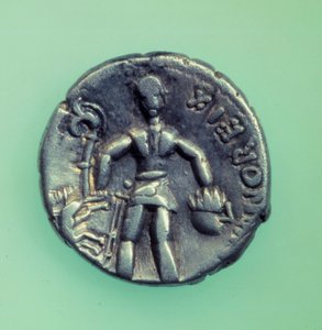 Coin of the Eduen people representing a warrior