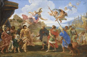 The Quarrel Between Agamemnon and Achilles by Gaulli