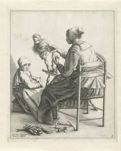 A Woman at a Spinning Wheel