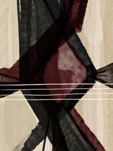 Abstract Maroon Geometry by Gemma Bardot