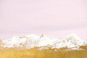 Golden Snowy Mountains