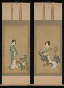 Yanji with Orchids and Yang Guifei with Peonies by Genki