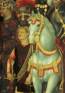 The Adoration of the Magi, detail of horses