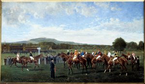 Depart in Longchamp Given by Baron Foy in 1877 by Geo Arnull