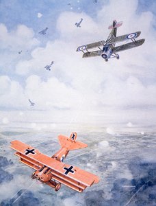 The Last Flight of Captain Baron von Richthofen by Geoffrey (after) Watson