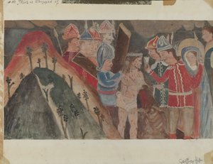 Station of the Cross No. 10: Jesus is Stripped of His Garments by Geoffrey Holt