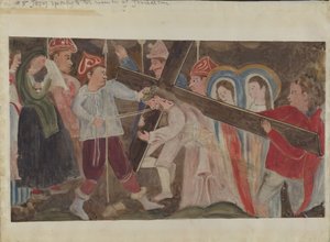 Stations of the Cross No. 8: Jesus Speaks to the Women of Jerusalem by Geoffrey Holt
