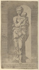 Virgin and Child in a Niche, mid 16th century by Geoffroy Dumoûtier