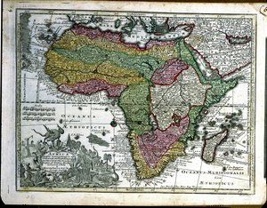 Map Of Africa From Atlas Minor Published In Augsburg 8007