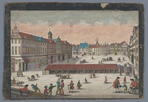 View of the Salt Square in Wroclaw from the South Side (Der Saltz Ring, oder Plaz in Breslau gegen Mittag anzusehen)