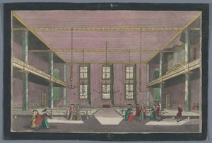 View of the Interior of the Church of the Moravian Brethren in Zeist (Assembly Place of the Moravian Brethren in Zeist from Inside) by Georg Balthasar Probst (possibly)