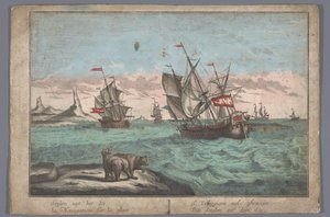 View of the Sailing of Ships on the Ice Sea by Georg Balthasar Probst (possibly)