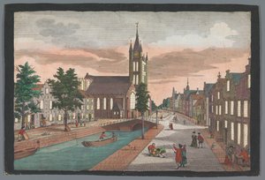 View of the Old Church in Delft