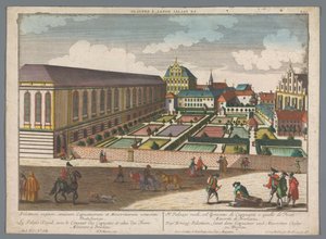 View of the Royal Palace and the Monastery of the Capuchin Friars in Wroclaw