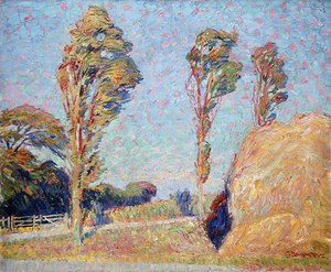 Poplars in the Wind by Georg Burmester