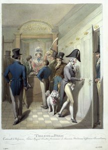 The Office of the Theatre Francais, from Tableau de Paris, 1815-30