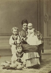 Grand Duchess Maria Fyodorovna with children, Nicholas Alexandrovich, George