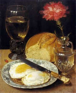 Still Life with Fried Eggs by Georg Flegel