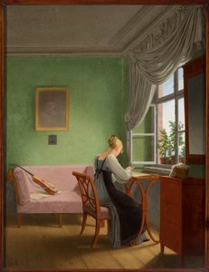 Embroiderer by the Window by Georg Friedrich Kersting