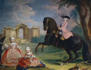 Portrait of the Children of Count Ivan Illarionovich Vorontsov: Artemi, Anna and Eudokia Avdotya, 1754