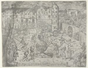 Fireworks for the Entry to Küstrin of the Margrave of Brandenburg by Georg Keller