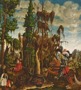 St. George saving the Princess from the Dragon, 1520 by Georg Lemberger