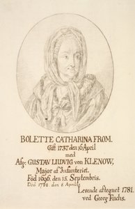 Portrait of Bolette Catharina From by Georg Mathias Fuchs