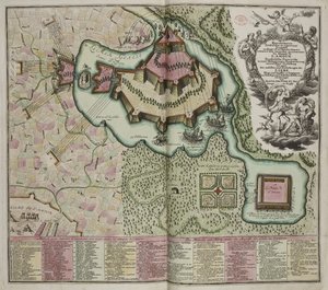 Allegorical Map of the Siege of the Castle of Love by Georg Matthäus Seutter