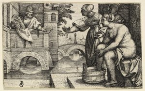 David Observing Bathsheba by Georg Pencz