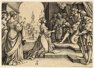 Esther before Ahasuerus by Georg Pencz