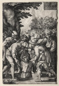 Joseph Lowered into a Well by Georg Pencz