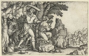 The Sacrifice of Isaac by Abraham by Georg Pencz