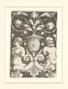 Ornamental Vase with Two Figures by Georg Pencz