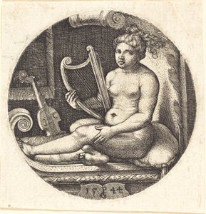 Woman with a Harp by Georg Pencz