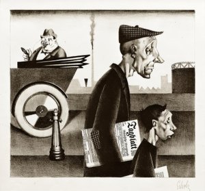 Georg Scholz, Newspaper Carrier (Work Dishonors) by Georg Scholz