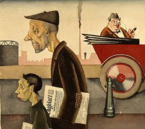 Newspaper Carrier. c. 1921 by Georg Scholz