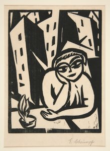 Woman at the Window by Georg Schrimpf